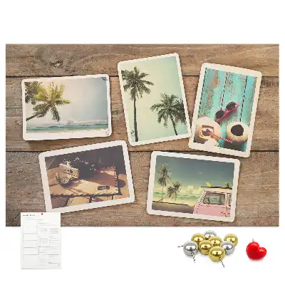 Fali parafa üzenőtábla polaroid képekhez