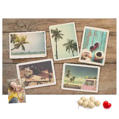 Fali parafa üzenőtábla polaroid képekhez