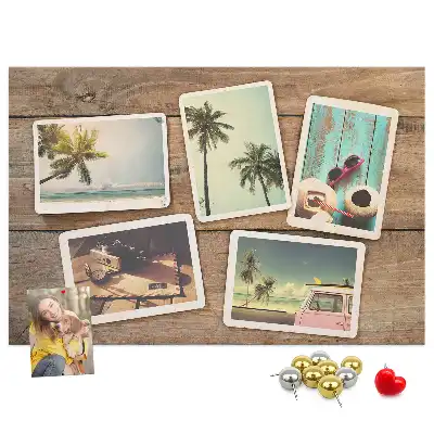 Fali parafa üzenőtábla polaroid képekhez