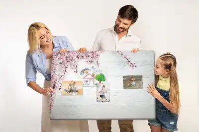 Ébredő természet flóra mintás fali parafa üzenőtábla