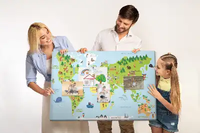 Kultúrák világtérképe parafatábla