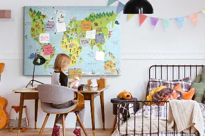 Kultúrák világtérképe parafatábla