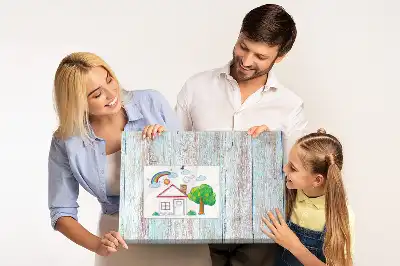 Fali parafa üzenőtábla pasztell fa kerettel