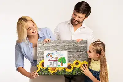 Napraforgó mintás fali parafa üzenőtábla