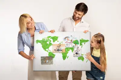 Parafatábla zöld fű mintás térképpel