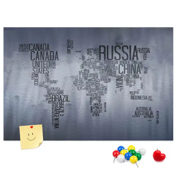 A világ országai parafa világtérkép