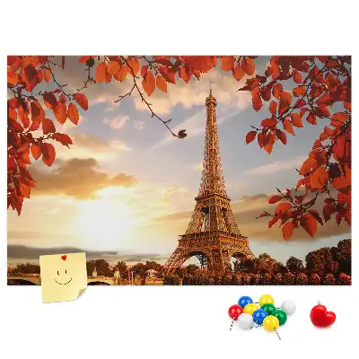 Eiffel-torony mintás parafa üzenőtábla