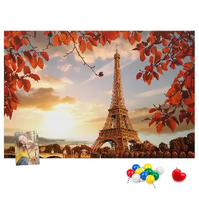Eiffel-torony mintás parafa üzenőtábla