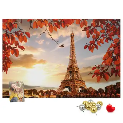 Eiffel-torony mintás parafa üzenőtábla