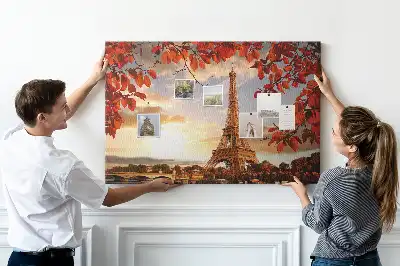 Eiffel-torony mintás parafa üzenőtábla