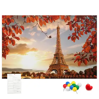 Eiffel-torony mintás parafa üzenőtábla