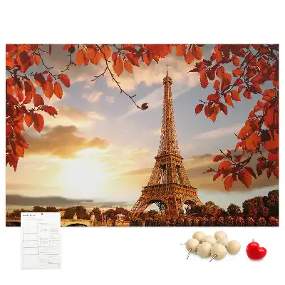 Eiffel-torony mintás parafa üzenőtábla