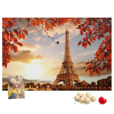Eiffel-torony mintás parafa üzenőtábla