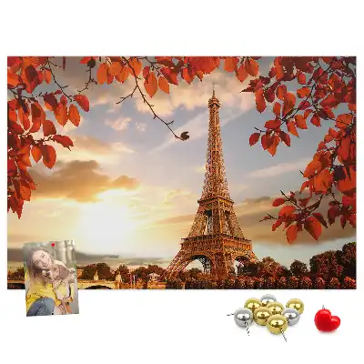 Eiffel-torony mintás parafa üzenőtábla