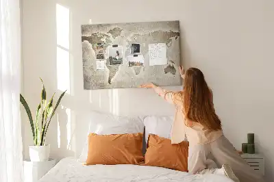Parafa üzenőtábla panoráma világtérkép mintával