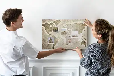 Parafa üzenőtábla panoráma világtérkép mintával