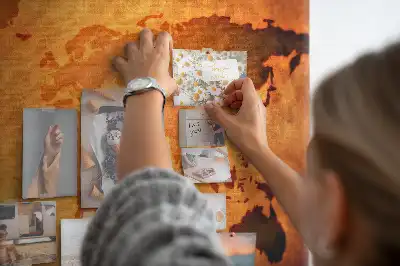 Nagy világtérképes parafatábla