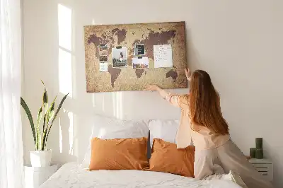 Parafatábla régi világtérkép mintával