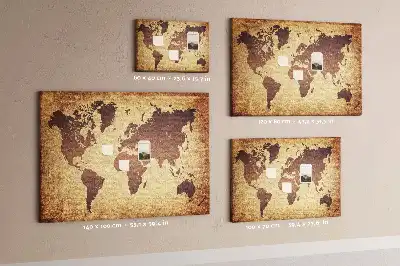 Parafatábla régi világtérkép mintával