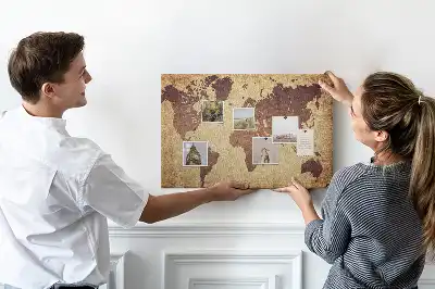 Parafatábla régi világtérkép mintával
