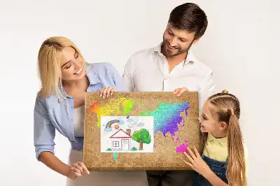 Fali parafa üzenőtábla Föld kontinentális körvonallal