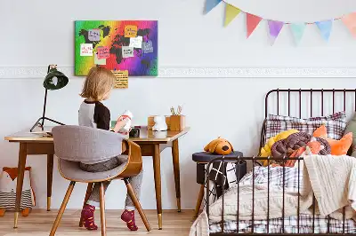 Világtérkép mintás fali parafa üzenőtábla irodába