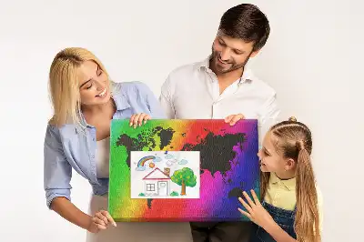 Világtérkép mintás fali parafa üzenőtábla irodába
