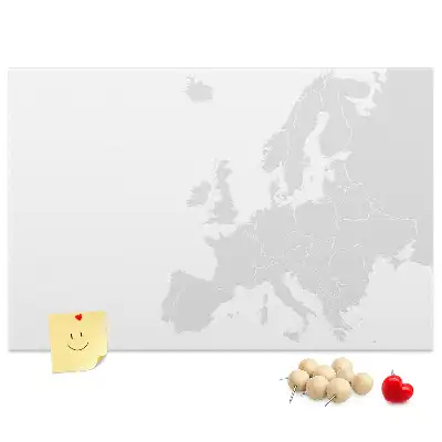 Európai kontinens felosztása parafatábla