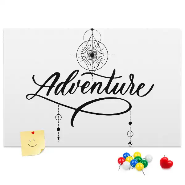 Parafa üzenőtábla utazási adventure motívummal