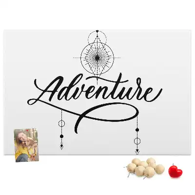 Parafa üzenőtábla utazási adventure motívummal
