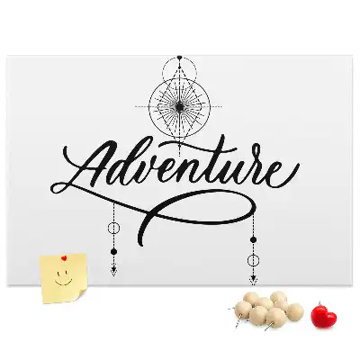 Parafa üzenőtábla utazási adventure motívummal