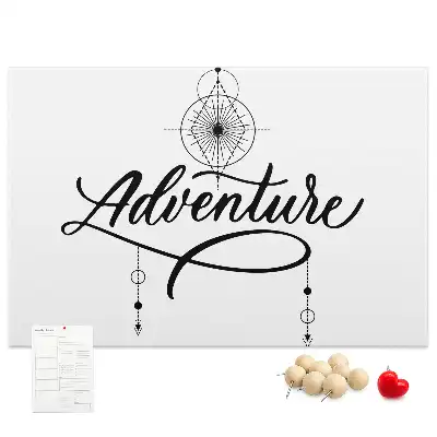 Parafa üzenőtábla utazási adventure motívummal