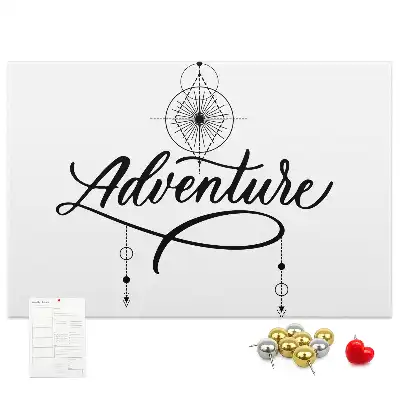 Parafa üzenőtábla utazási adventure motívummal