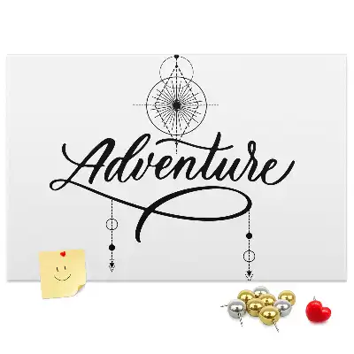 Parafa üzenőtábla utazási adventure motívummal