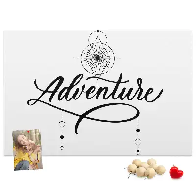 Parafa üzenőtábla utazási adventure motívummal