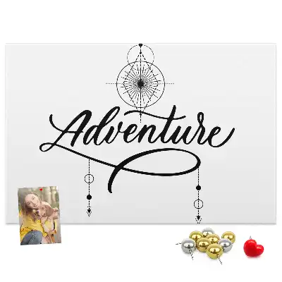 Parafa üzenőtábla utazási adventure motívummal