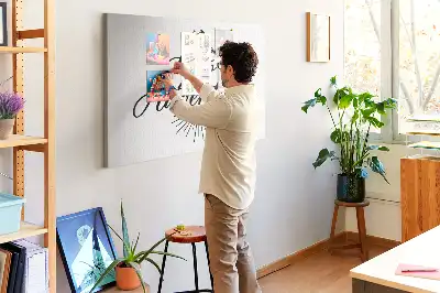 Inspiráló megerősítés parafatábla