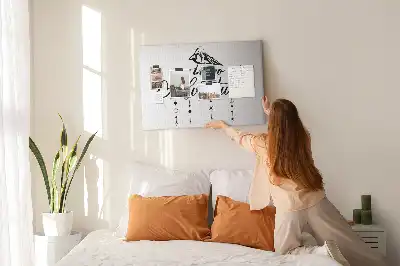 Inspiráló feliratú fali parafa üzenőtábla