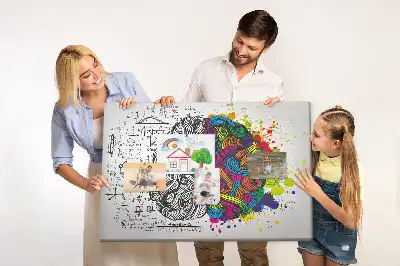 Gondolkodás pszichológiai motívumú parafa üzenőtábla