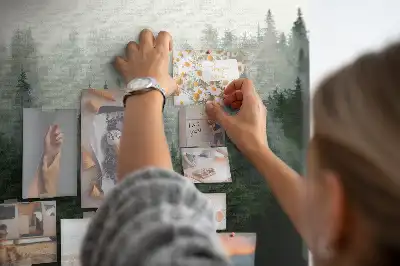Erdő ködben reggel parafa üzenőtábla
