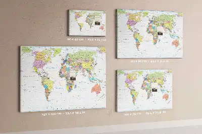 A világ országainak felosztása parafatábla