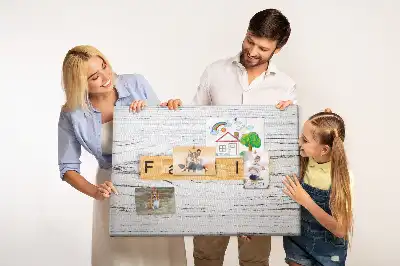Családi fali parafa üzenőtábla