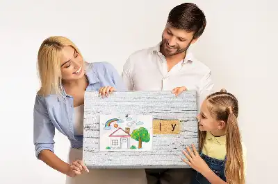 Családi fali parafa üzenőtábla