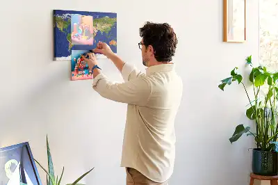 Fali parafa világtérkép üzenőtábla
