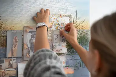 Esti tengerparti táj mintás parafa üzenőtábla