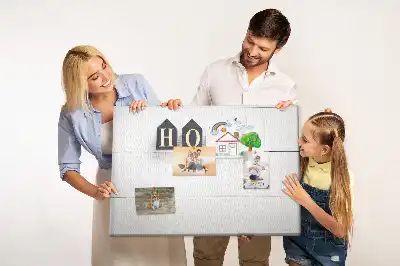 Fali parafa üzenőtábla Home feliratú dekorációval