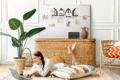 Fali parafa üzenőtábla Home feliratú dekorációval