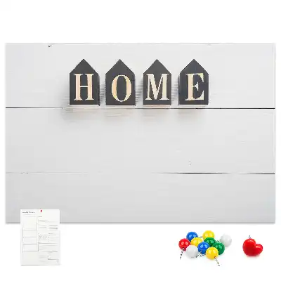 Fali parafa üzenőtábla Home feliratú dekorációval