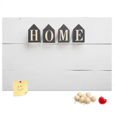 Fali parafa üzenőtábla Home feliratú dekorációval