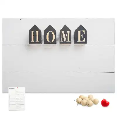 Fali parafa üzenőtábla Home feliratú dekorációval